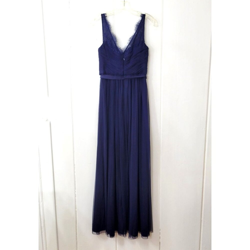 Hitherto Navy Blue Lace Gown - Picture 5 of 9
